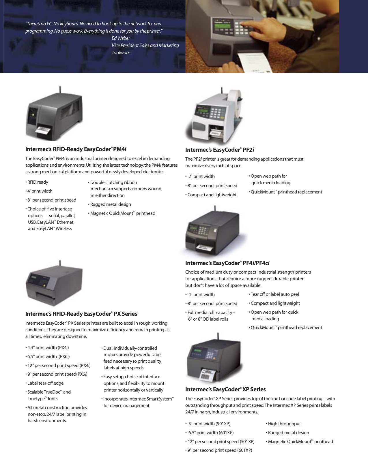 PDF manual for Intermec Printer EasyCoder PX6i